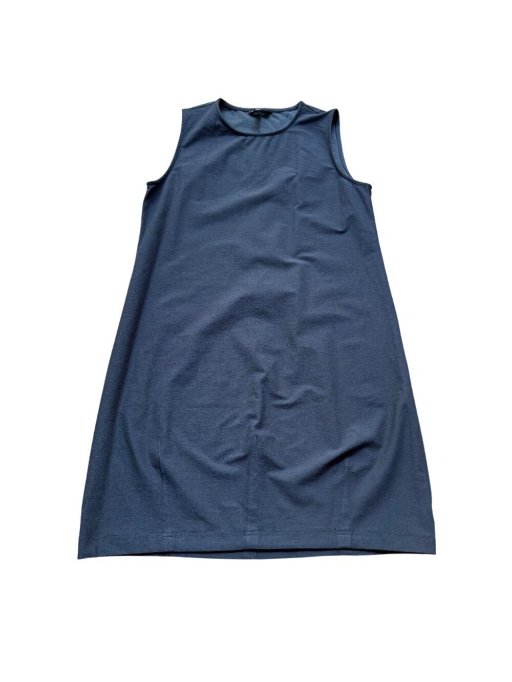 Eileen Fisher Size S Black Minimalist Sleeveless Tank Shift Mini Dress